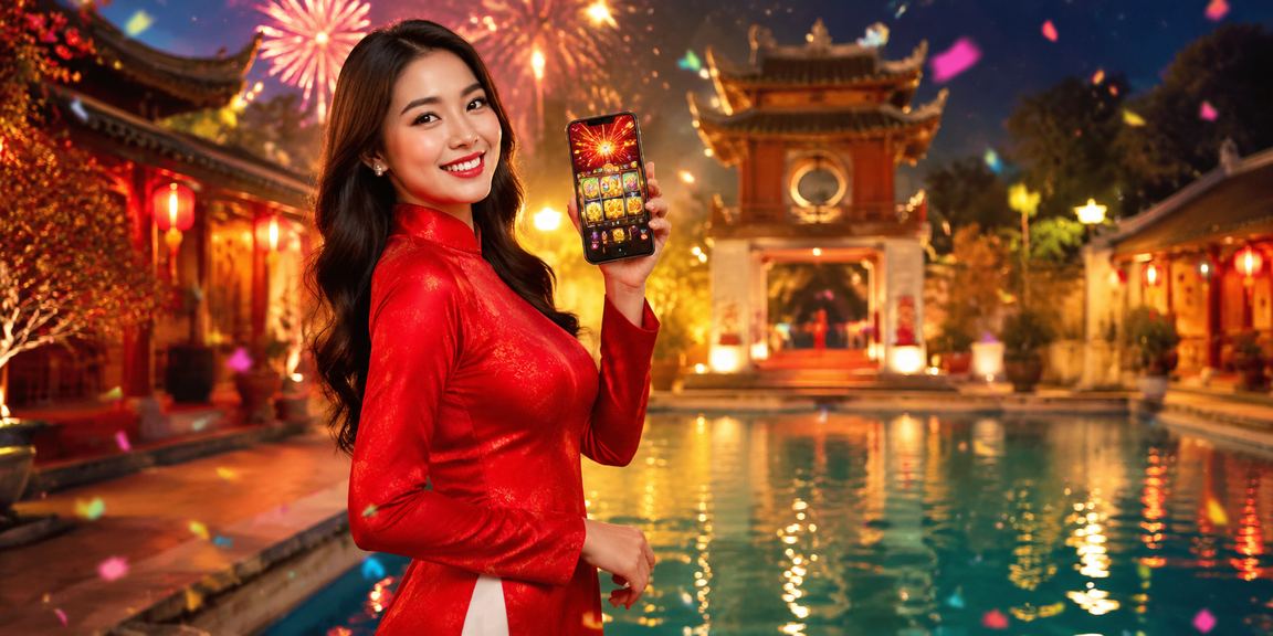Khung cảnh Hà Nội với chủ đề slot game và áo dài